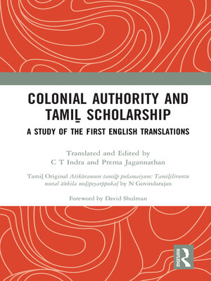 cover image of Colonial Authority and Tamiḻ Scholarship